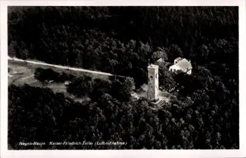 Ak Haspe Hagen Westfalen, Fliegeraufnahme, Kaiser-Friedrich-Turm