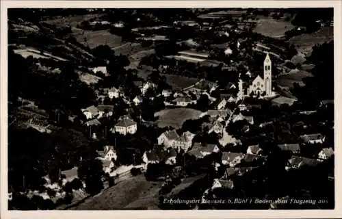 Ak Neusatz Bühl in Baden Schwarzwald, Fliegeraufnahme