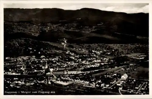 Ak Gaggenau im Murgtal Schwarzwald, Luftaufnahme von  Murgtal, Gebäude und Landschaft