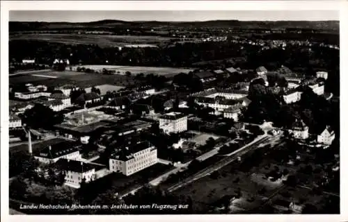 Ak Hohenheim Stuttgart in Württemberg, Landwirtschaftliche Hochschule, Fliegeraufnahme