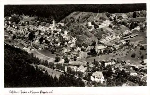 Ak Höfen an der Enz Schwarzwald Württemberg, Fliegeraufnahme