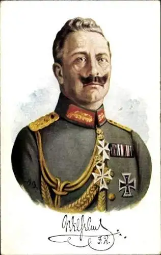 Künstler Ak Kaiser Wilhelm II., Portrait