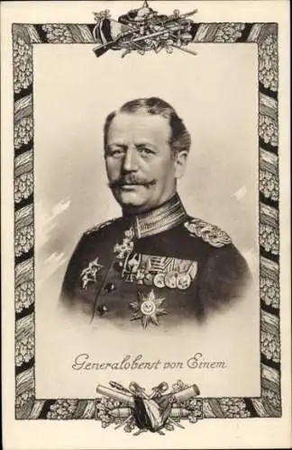 Ak Generaloberst Karl von Einem, Portrait, Uniform, Orden, Abzeichen