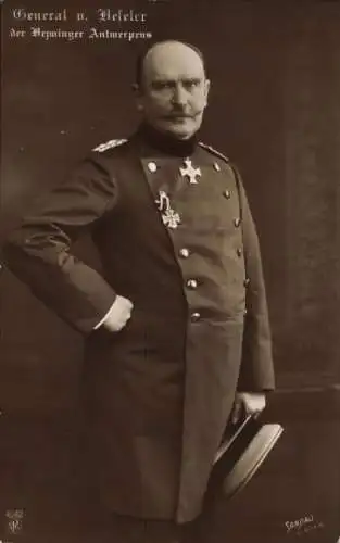 Ak Generaloberst Hans von Beseler, Portrait, Der Bezwinger Antwerpens, Orden Pour le Merite