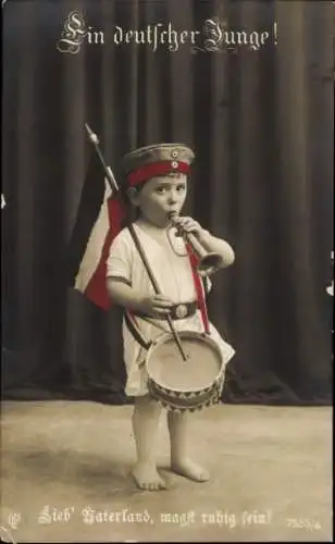 Ak Ein deutscher Junge, Lieb Vaterland, magst ruhig sein