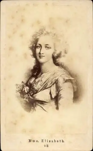 CdV Französische Adlige Elisabeth, Porträt