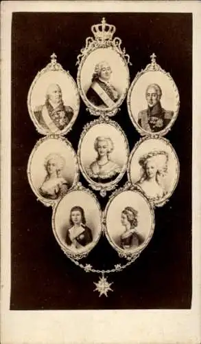 CdV Französischer Adel, Familie des Königs Ludwig XVI.