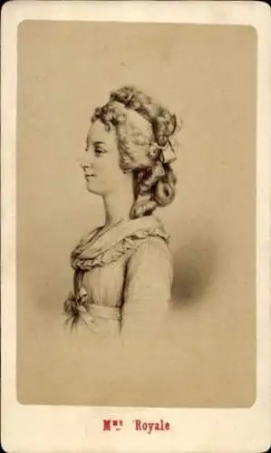 CdV Französische Adlige, Frau-Porträt