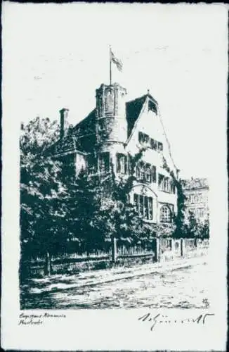 Studentika Ak Karlsruhe, Corps Alemannia, Corpshaus Nowackanlage 4
