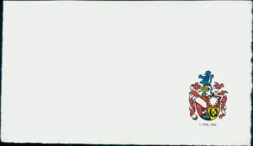 Wappen Ak Stadtwappen, Ritterhelm, 1. VIII. 1813