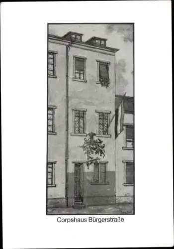 Studentika Ak Karlsruhe, Corps Saxonia, Corpshaus Bürgerstraße