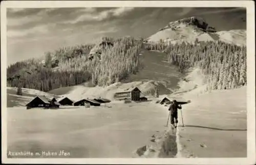 Ak Hirschegg Mittelberg im Kleinwalsertal Vorarlberg, Auenhütte