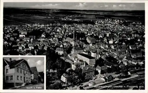 Ak Schwenningen am Neckar, Fliegeraufnahme, Gasthaus zum Fässle