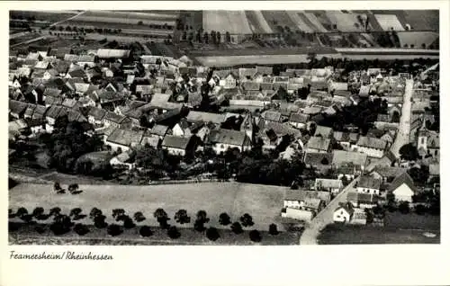 Ak Framersheim in Rheinhessen, Fliegeraufnahme