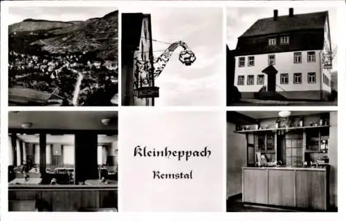 Ak Kleinheppach Korb in Württemberg, Fliegeraufnahme, Gasthaus zum Lamm