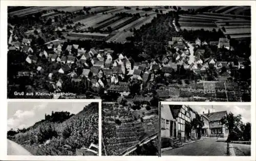 Ak Kleiningersheim Ingersheim am Neckar, Fliegeraufnahme, Straßenansicht