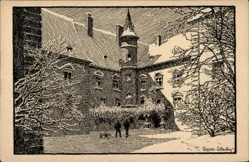Künstler Ak Wessner-Collenbey, Dieskau im Saalekreis, Schloss Dieskau