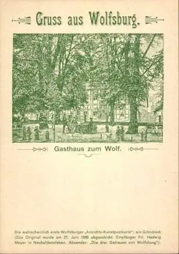 Ak Wolfsburg in Niedersachsen, Gasthaus zum Wolf, Schlossstraße