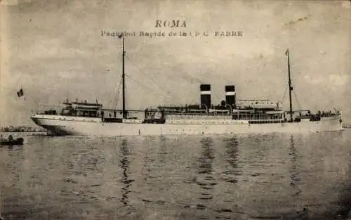 Ak Dampfer Roma, Compagnie Fabre