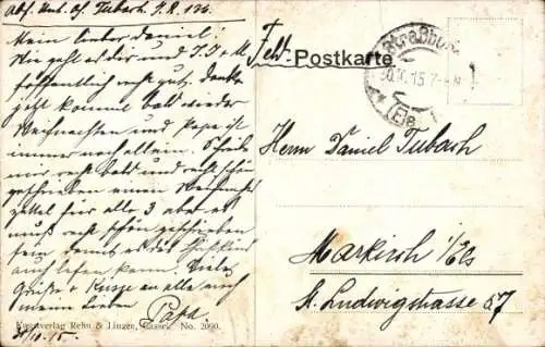 Künstler Ak Fischerboot, Fischer ziehen Netz aus dem Meer