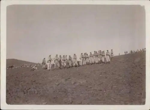 Foto Ak Französische? Soldaten in Uniformen, Gruppenfoto
