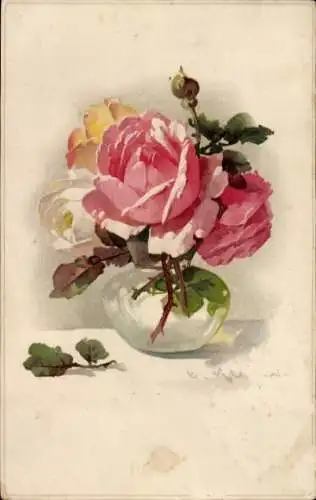 Künstler Litho Klein, Catharina, Rosen