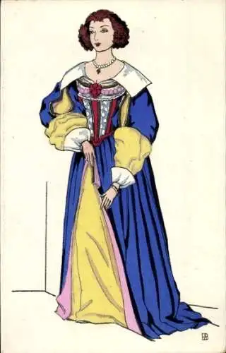 Künstler Ak Regne De Louis XIII, Frau, Portrait