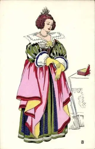 Künstler CPA Mode, Regene de Louis XIII, 1625