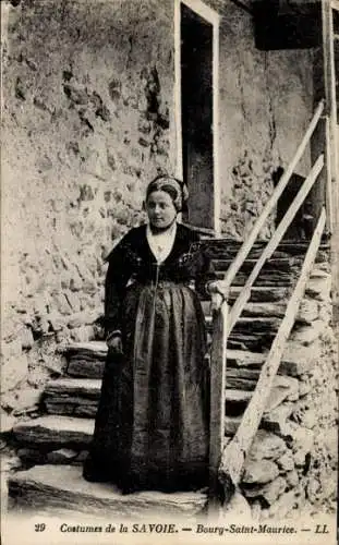 CPA Costumes de la Savoie, Bourg-Saint-Maurice