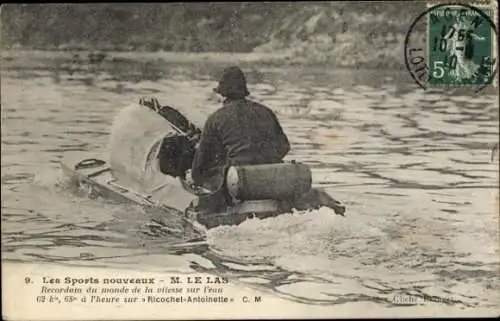 CPA Sports Nouveaux, M. le Las, Recordam du monde, Ricochel-Antoinette