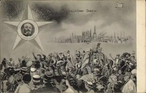 Ak Ludwik Lejzer Zamenhof, Augenarzt, Erfinder, Jubelnde Menschen