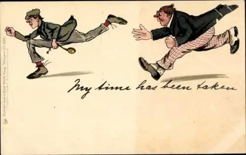 Ak Diebstahl, Dieb mit gestohlener Uhr