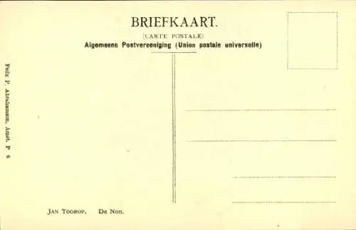 Künstler Ak Toorop, J., Nonne, Gemaltes Porträt