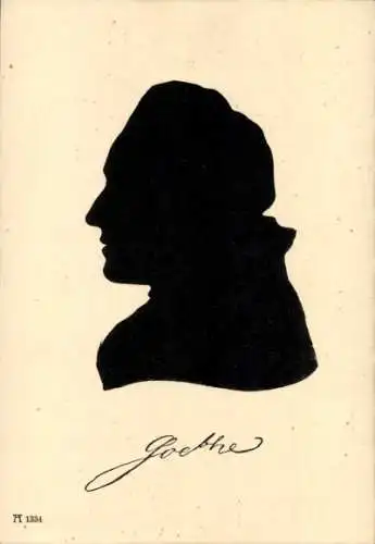 Ak Weimar in Thüringen, Porträt von Goethe