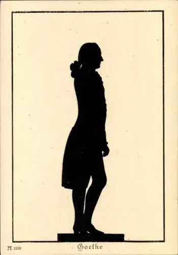 Ak Weimar in Thüringen, Goethe Scherenschnitt um 1784