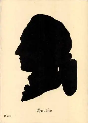 Ak Weimar in Thüringen, Porträt von Goethe