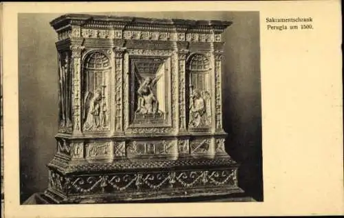 Ak Berlin, Kunstgewerbemuseum, Sakramentschrank, Perugia um 1500