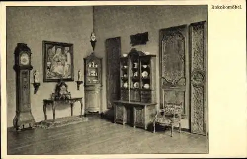 Ak Berlin, Kunstgewerbemuseum, Rokokomöbel