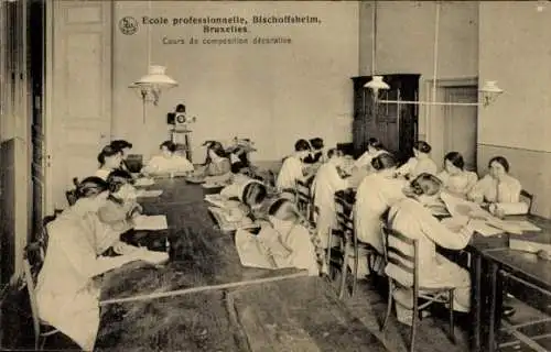CPA Bruxelles Bruxelles, Ecole professionnelle, Bischoffsheim, Cours de composition decorative