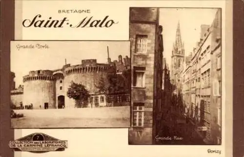 CPA Saint Malo Ille et Vilaine Bretagne, Grande Porte, Grande Rue