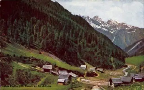 CPA Kanton Graubünden, Chemin de fer rhetique