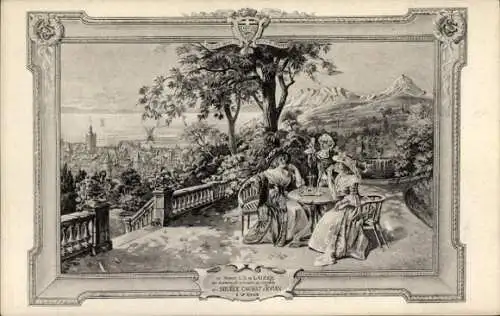 Passepartout Ak Évian les Bains Haute Savoie, Source cachat Evian 1700