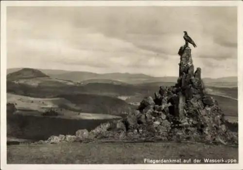 Ak Gersfeld in der Rhön Hessen, Fliegerdenkmal auf der Wasserkuppe