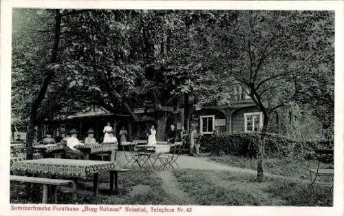 Ak Trzciniec Rohnau Bogatynia Reichenau Schlesien, Forsthaus Burg Rohnau