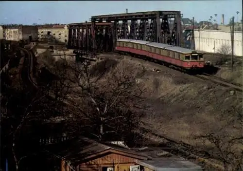 Ak Berlin Prenzlauer Berg, Gesundbrunnen, Bornholmer Brücke, S-Bahn
