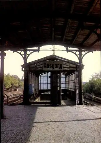 Ak Berlin Zehlendorf Nikolassee, Ausgang, Bahnhof, Glasbau, Bahnsteig, Architektur