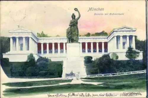 Ak München, Bavaria, Ruhmeshalle