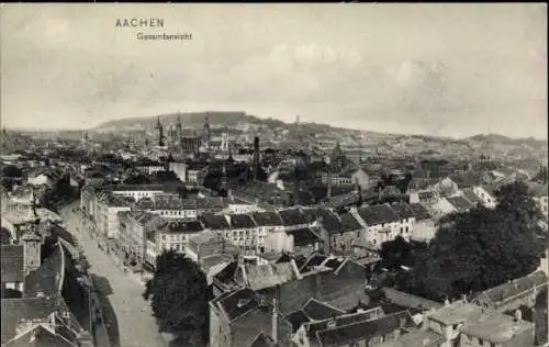 Ak Aachen, Gesamtansicht von  historische Architektur, Stadtansicht