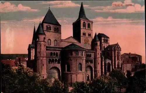 Ak Trier an der Mosel, Trier Dom, große Kathedrale, historische Architektur