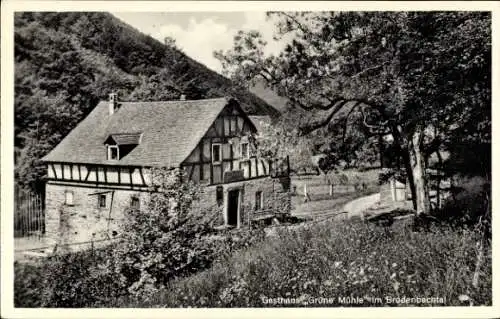 Ak Brodenbach an der Terrassenmosel, Gasthaus Grüne Mühle, Bes. Jos. Karbach
